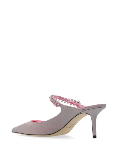 Jimmy Choo Bing 65 Glittered Leather Mules