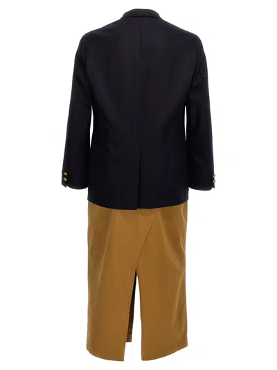 Junya Watanabe Single-breasted Coat In Two Materials