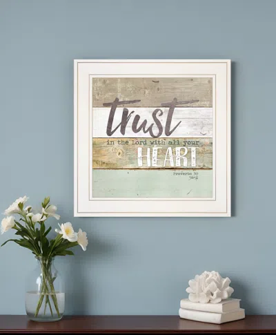 Homezia Trust In The Lord 1 White Framed Print Wall Art