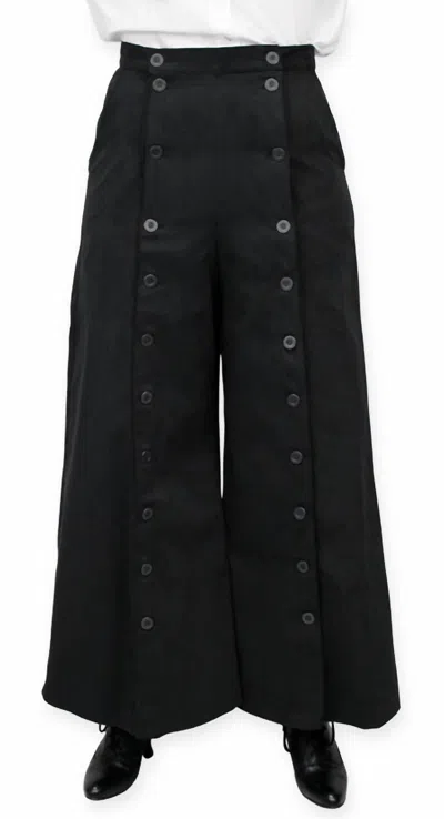 Equestrian Brooke Brushed Twill Skirt In Tech Black In Multi