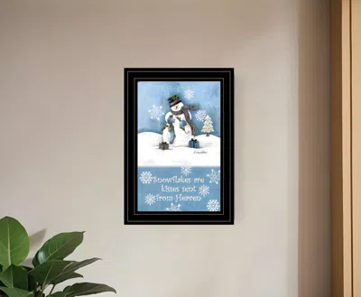 Homezia Trendy Snowman 3 Black Framed Print Wall Art