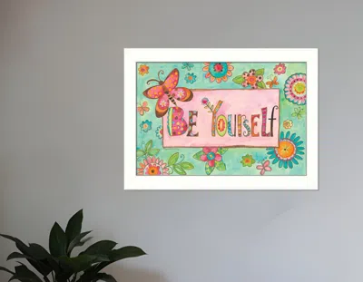 Homezia Be Yourself 2 White Framed Print Wall Art