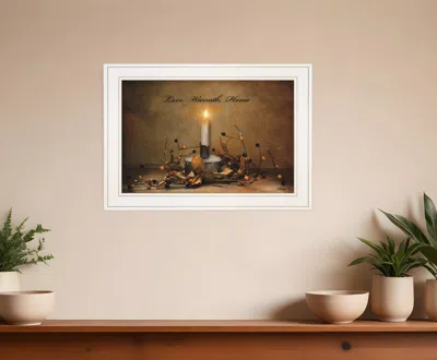 Homezia Love Warmth Home 1 White Framed Print Wall Art