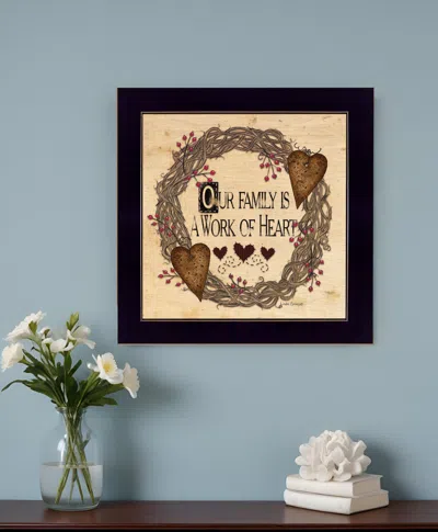 Homezia Our Family Is A Work Of The Heart Linda Spivey Ready To Hang Framed Print Black Frame Black Framed P