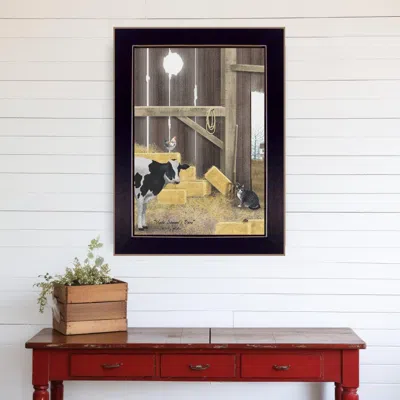 Homezia Uncle Sammys Barn Black Framed Print Wall Art