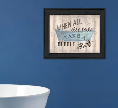 Homezia Bathroom Humor 4 Black Framed Print Bathroom Wall Art