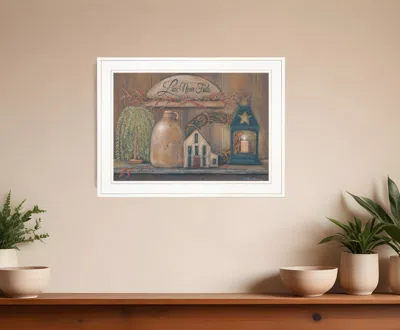 Homezia Love Never Fails 5 White Framed Print Wall Art