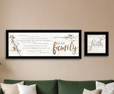 Homezia Set Of Two We Are Family 1 Black Framed Print Wall Art