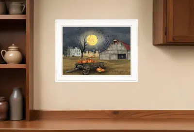Homezia Spooky Harvest Moon 2 White Framed Print Kitchen Wall Art