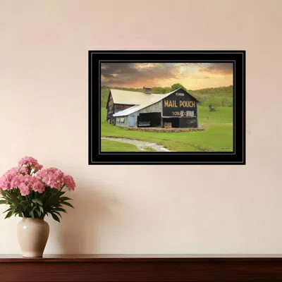Homezia Mail Pouch Barn 5 Black Framed Print Wall Art