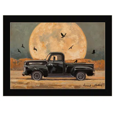 Homezia Harvest Moon 1 Black Framed Print Kitchen Wall Art
