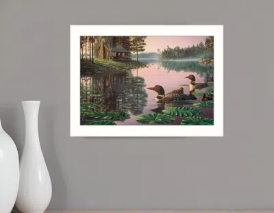 Homezia Northern Tranquility 2 White Framed Print Wall Art