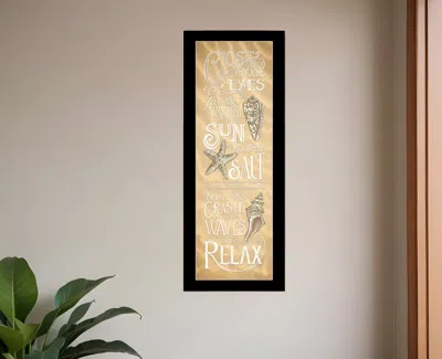 Homezia Close Your Eyes 1 Black Framed Print Wall Art