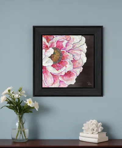 Homezia Blooms On Black I 2 Black Framed Print Wall Art