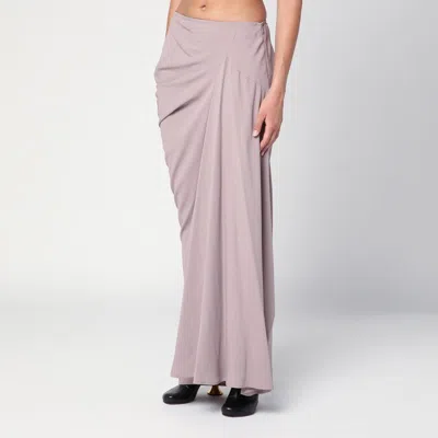 Dries Van Noten Pink Long Draped Skirt In Pink