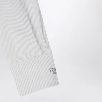 Fendi White Striped Cotton Shirt Women