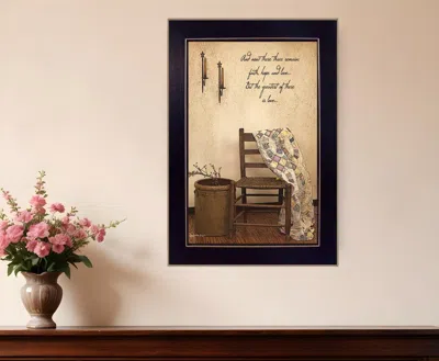 Homezia These Three Remain 4 Black Framed Print Wall Art