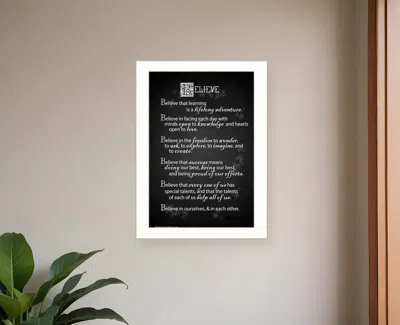 Homezia Believe 1 White Framed Print Wall Art
