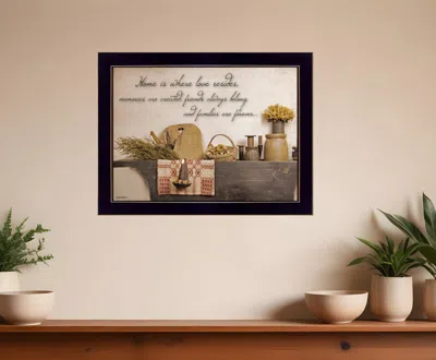 Homezia Home Is Where Love Resides 3 Black Framed Print Kitchen Wall Art