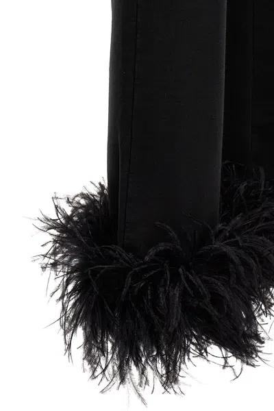 Prada Jogginghose Aus Baumwollfleece Mit Federbesatz In Black