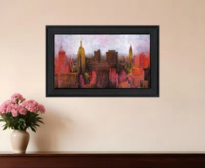 Homezia Nyc Skyline 2 Black Framed Print Wall Art
