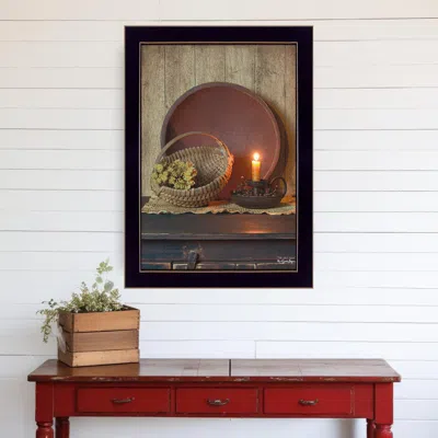 Homezia The Red Bowl 2 Black Framed Print Wall Art