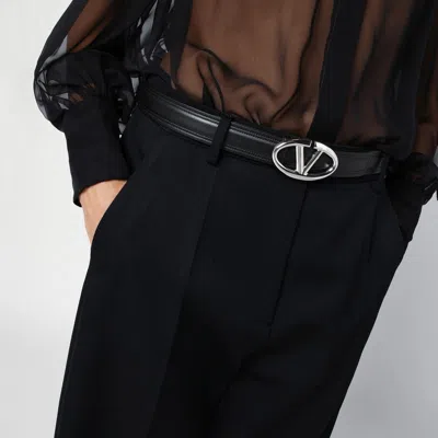Valentino The Bold Edition Vlogo Belt In Black