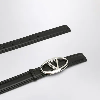 Valentino The Bold Edition Vlogo Belt In Black