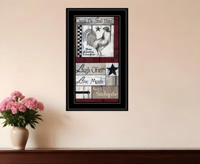 Homezia Cherish The Small Things 3 Black Framed Print Wall Art