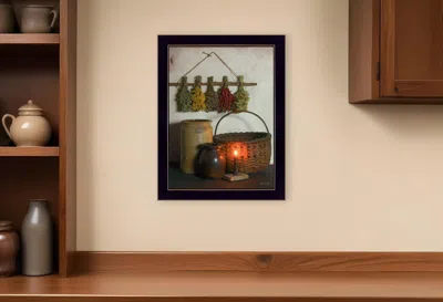 Homezia Dried Flower 2 Black Framed Print Wall Art