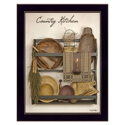 Homezia Country Kitchen 8 Black Framed Print Kitchen Wall Art