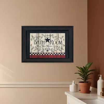 Homezia Bathroom 4 Black Framed Print Bathroom Wall Art