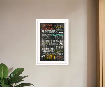 Homezia The Lords Prayer 2 White Framed Print Wall Art
