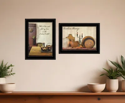 Homezia Set Of Two What I Love Most 2 Black Framed Print Kitchen Wall Art