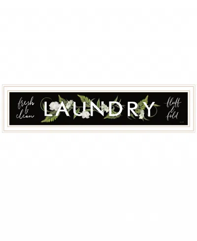 Homezia Laundry Fresh And Clean 2 White Framed Print Bathroom Wall Art