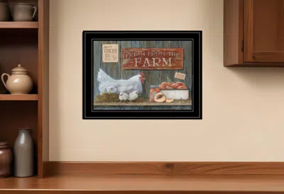 Homezia Fresh From The Farm 3 Black Framed Print Wall Art