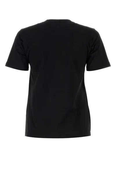 Burberry Black T-shirt With Bold Logo Design In Black