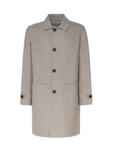 Shop Eleventy Coats In Sage, Sand