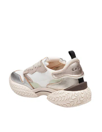 Ghoud Mesh Sneakers In White/platinum