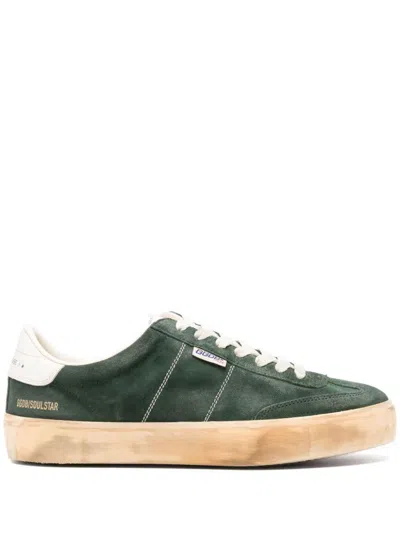 Golden Goose Soul Star Suede Linguetta E Tallone Pelle In Green