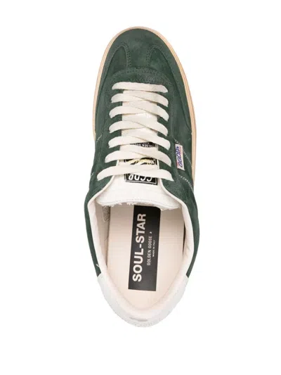 Golden Goose Soul Star Suede Linguetta E Tallone Pelle In Green