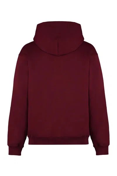 Shop Gucci Cotton Hoodie In Red