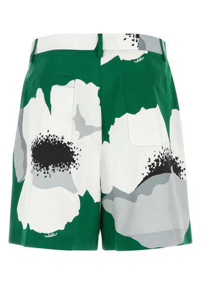 Valentino Garavani Printed Cotton Bermuda Shorts In Floral
