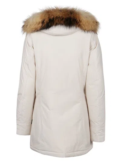 Woolrich Ivory Polyester Luxury Arctic Down Jacket In White