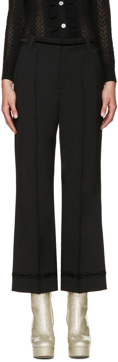 Marc Jacobs Bowie Cropped Stretch-wool Straight-leg Pants In Black
