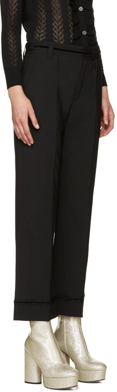 Shop Marc Jacobs Black Wool Bowie Trousers