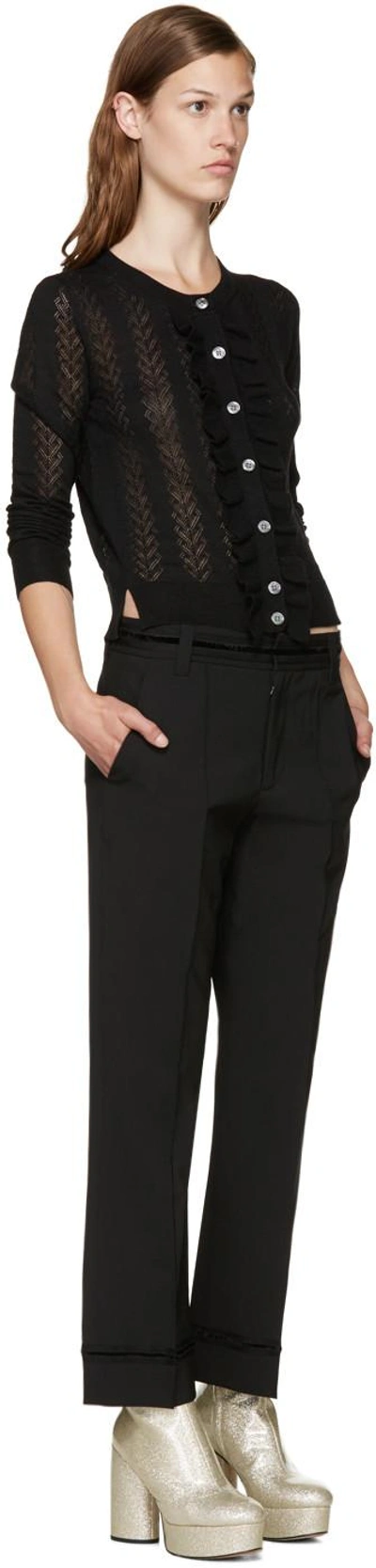 Shop Marc Jacobs Black Wool Bowie Trousers