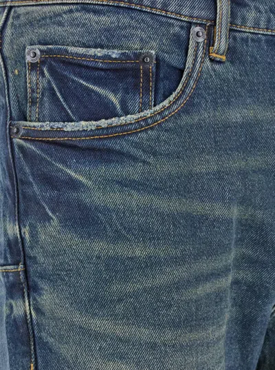 Purple Brand Blue Skinny Faded Jeans In Denim Black In Blue