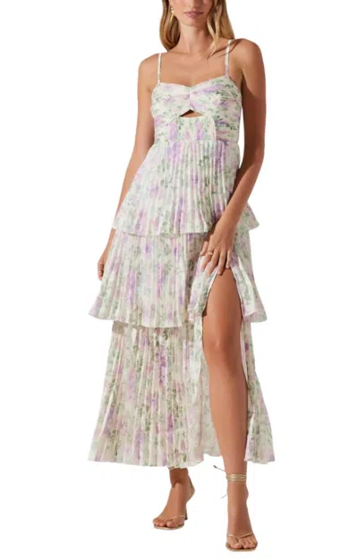 Astr The Label Emmi Floral Print Ruffle Dress In Multi