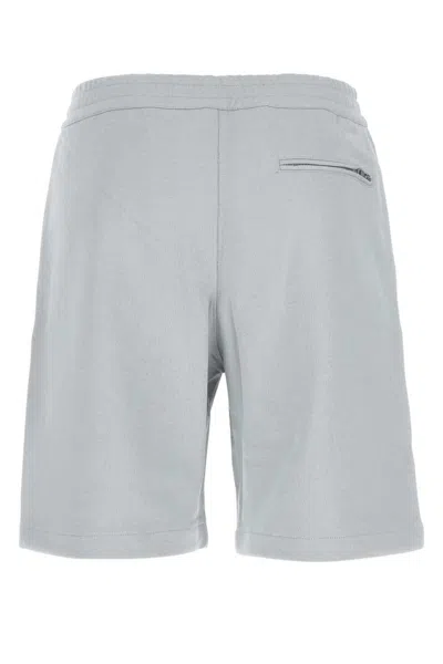 Alexander Mcqueen Mcqueen Men Bermuda Stampa Logo In Grey